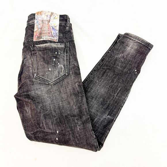 DSQUARED2 Tidy Biker Jean Slim Fit Men's Denim Jeans Size 36 Italy - Picture 11 of 11